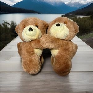 Vintage Everyone Loves To Get Applause  Love Duets TM Bears Tan Plush 8”